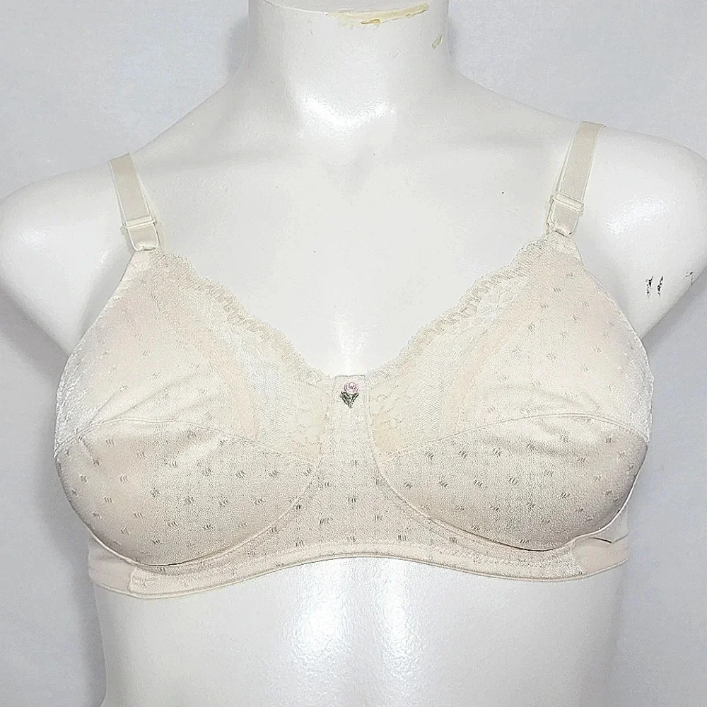40B‎ Maidenform 7218 vintage Letter Perfect Wire Free Bra Ivory NWT